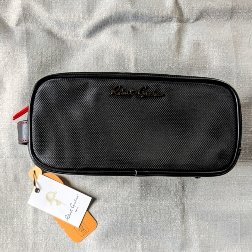 Robert Graham Travel Toiletry Bag with Two Bonus Travel Bottles NEW!